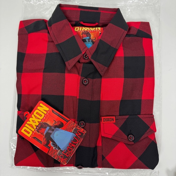 Dixxon Flannel REDRUM 2020 Red Black Plaid Long Sleeve - Limited Edition - Picture 1 of 7